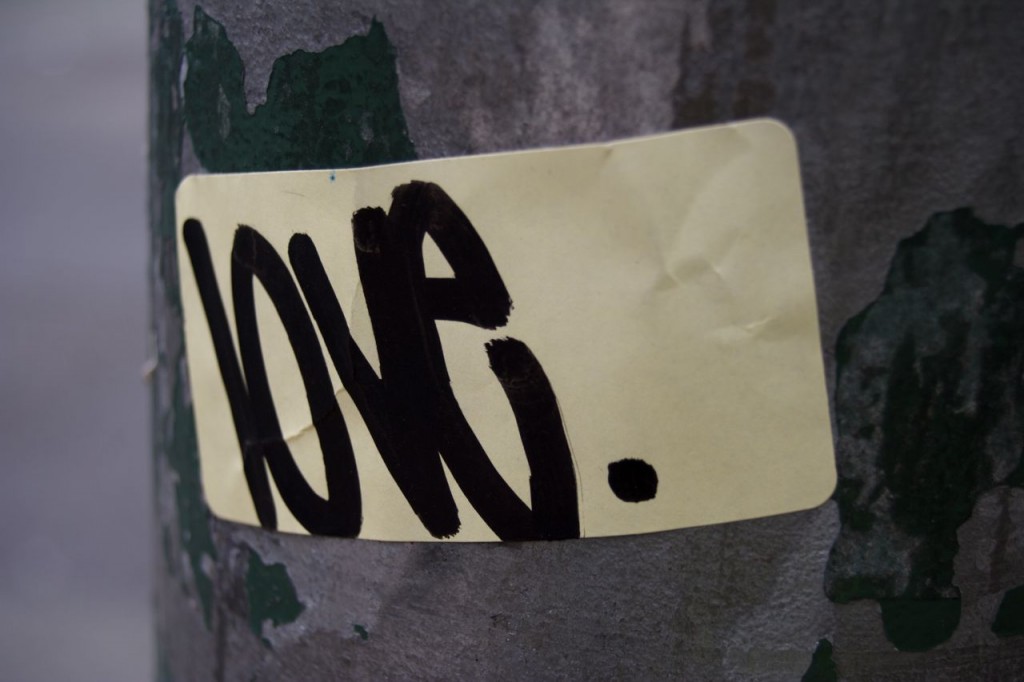 Love in Manchester Sign reading Love