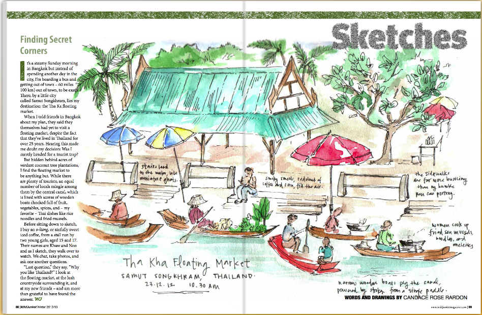 Travel sketch in WildJunket magazine WildJunket - Travel sketch
