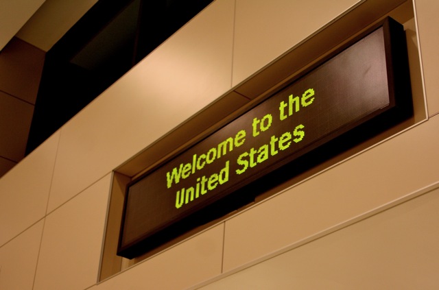 Welcome to the United States sign