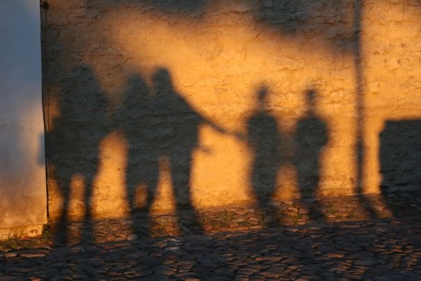 Shadow dancers: Chasing the sun in Tallinn, Estonia.