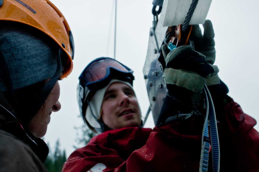 Ready, set, zipline: Five steps to humility on a Swedish zipline.