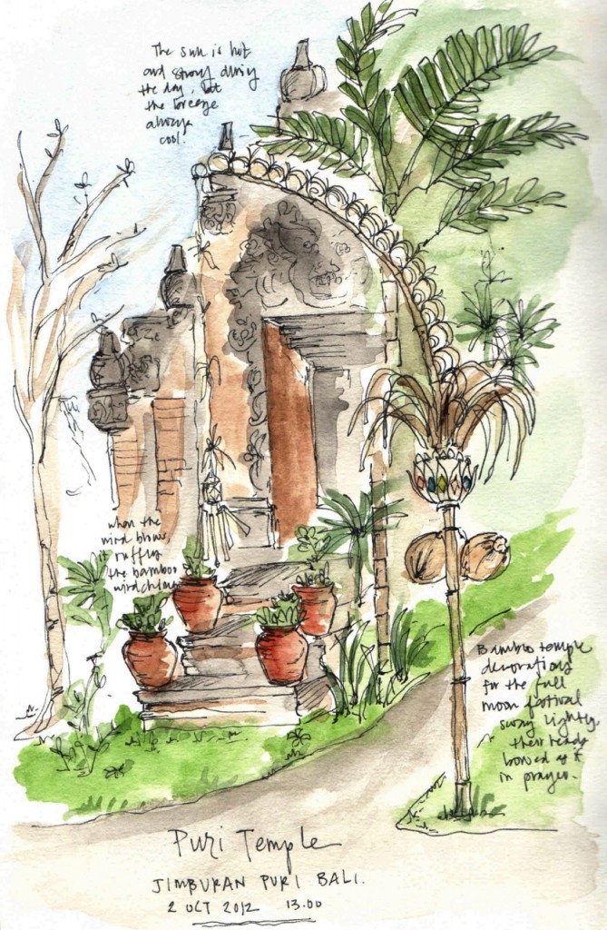 Travel sketches of Bali