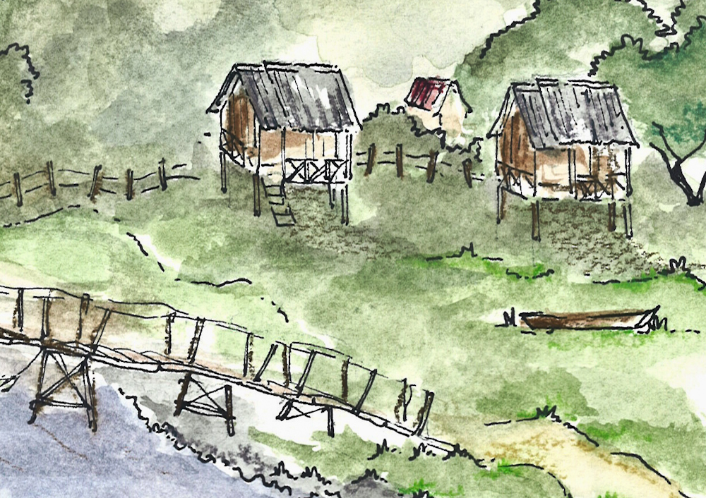 Sketching Laos: Getting lost and going beyond in Vang Vieng.