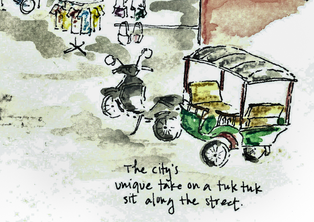 Sketching Cambodia: Waiting for inspiration in Siem Reap’s night market.