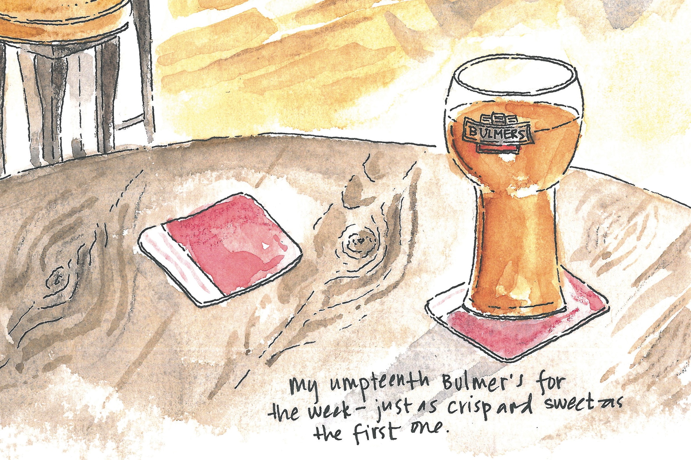 Sketching Ireland: Cider and serendipity in a Dublin pub