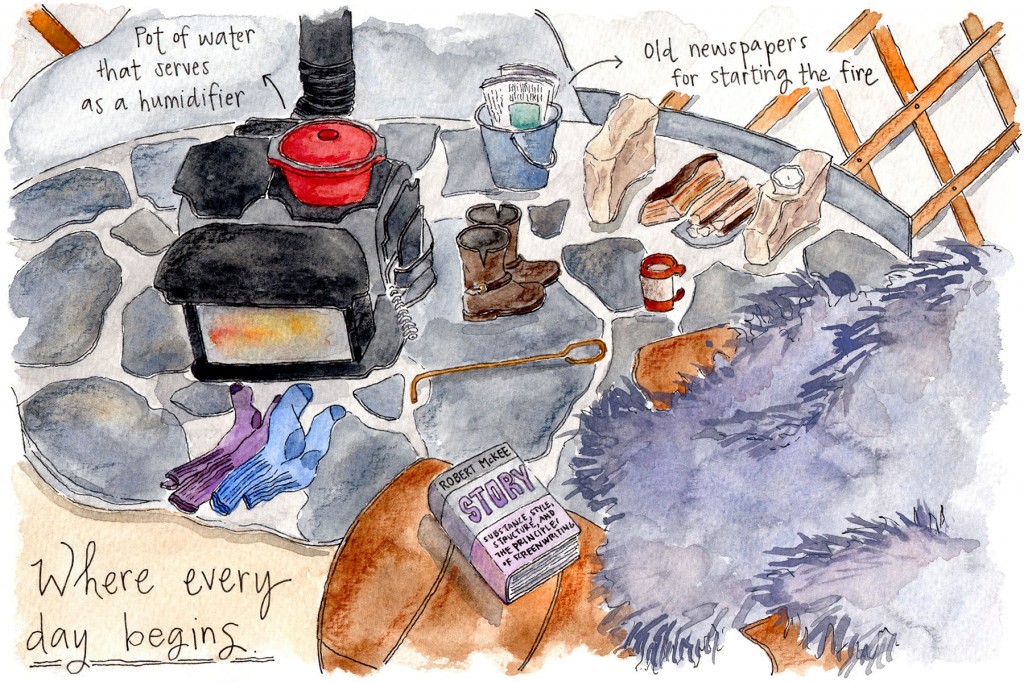 Introducing the yurt: A little watercolor housewarming.