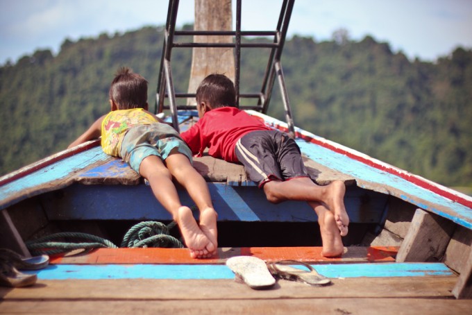 Moken sea gypsies in Thailand