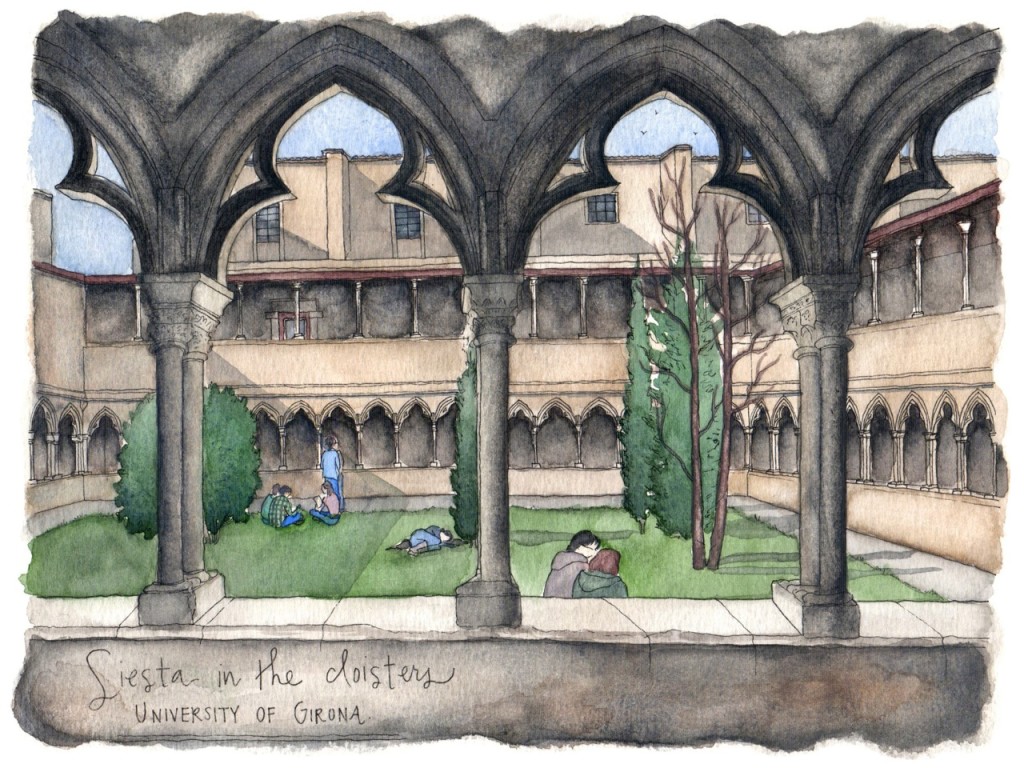 Sketch of Girona Spain