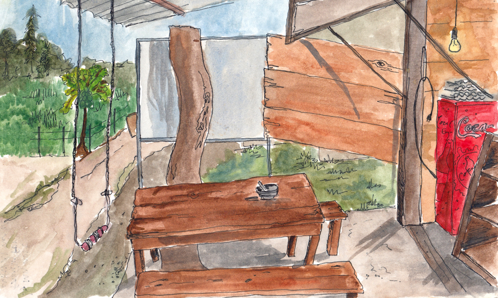 Sketching Nepal: At home in the jungle